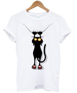 Scratching Black Cat T-shirt