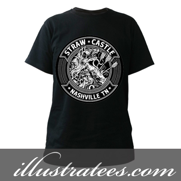 straw castle wolf t-shirt