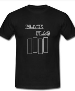 Black flag band logo T Shirt