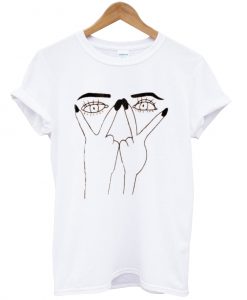 Eye Print Ripped T Shirt