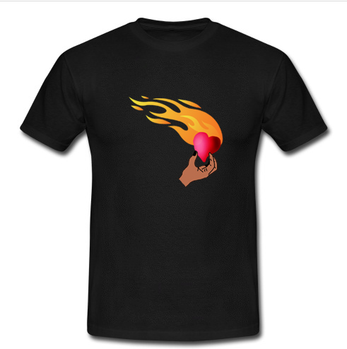 Fire Heart T Shirt