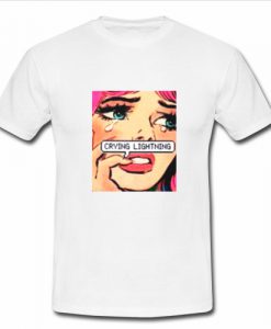 Pop Art Girl Crying Lightning T shirt
