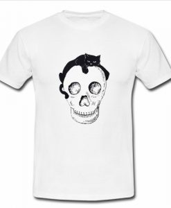 Skeleton And Cat T Shirt