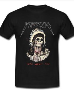 Yeezus skull indian T Shirt