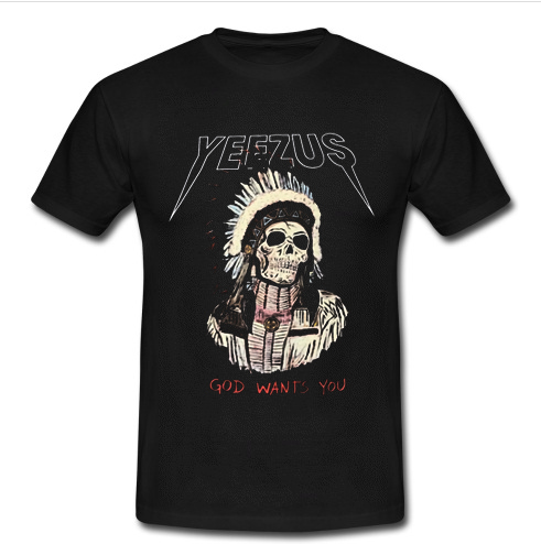Yeezus skull indian T Shirt