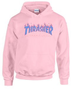 thrasher pink hoodie