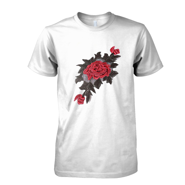 Roses embroided White tshirt