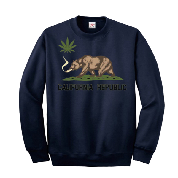 California Republic Weed Bear Sweatshirt