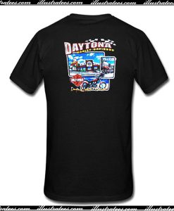 Daytona Beach Florida Black T Shirt Back