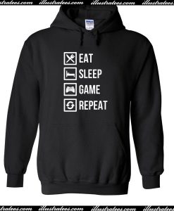 Eat Sleep Game Repeat Hoodie