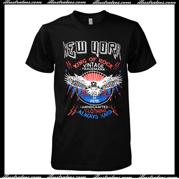King Of Rock New York Choker Neck Printed T-Shirt