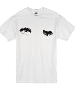 Wink Eyes Print T Shirt