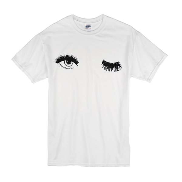 Wink Eyes Print T Shirt