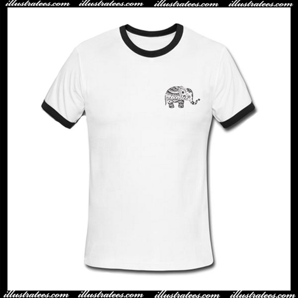 Bohemian Elephant Ringer T-Shirt