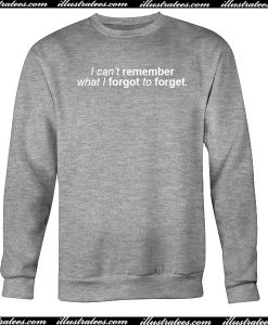 I can t remember what i forgot to forget Sweatshirt