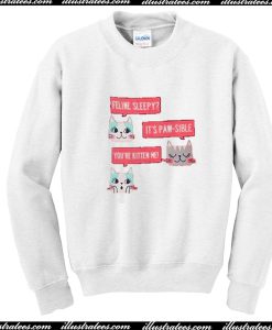 Feeline Sleepy It’s Paw Sible Sweatshirt