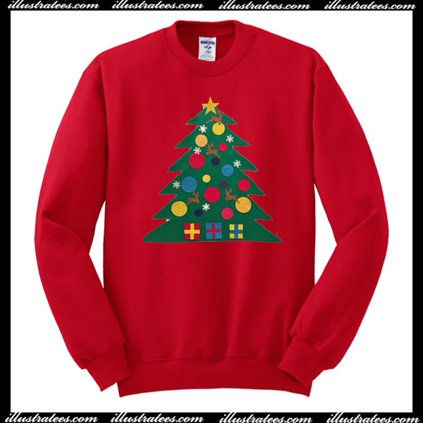 Felt Christmas Tree Kit sweatshirt