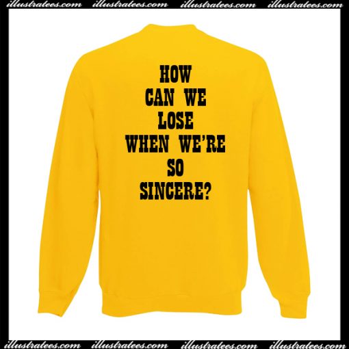 How can we lose Sweatshirt back