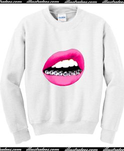 Lips Grill Light Pink Sweatshirt