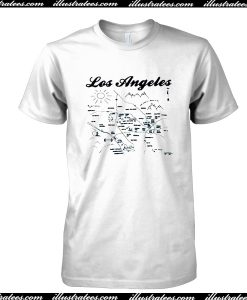 Los Angeles Map T Shirt