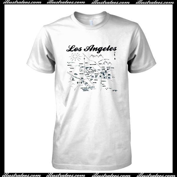 Los Angeles Map T Shirt