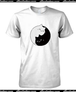 Yin Yang Cats Kittens T Shirt