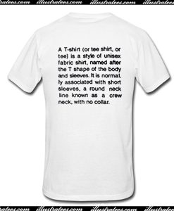 A T-Shirt Definition T-Shirt Back