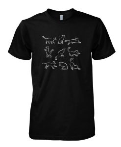 Pattern Sketch Of Cats T-Shirt
