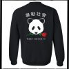 Riot Society Panda Rose Sweatshirt Back