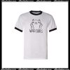 Who Cares Cat Ringer T Shirt