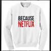 Because Netflix Sweatshirt