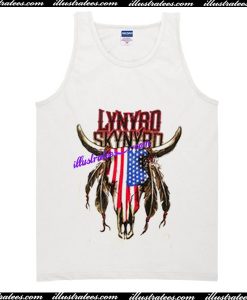 Cow Skull American Flag Lynyrd Skynyrd Tank Top