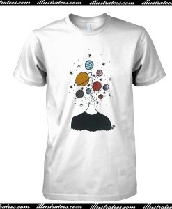 Minimalist Popping Planets T Shirt