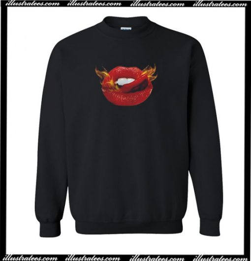 Mouth Lips Fire Sweatshirt