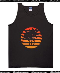 Palm Trees Grunge Sunset Tank Top