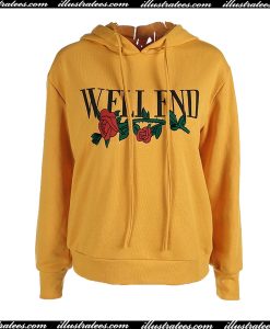 Well End With Rose Yellow Hoodie