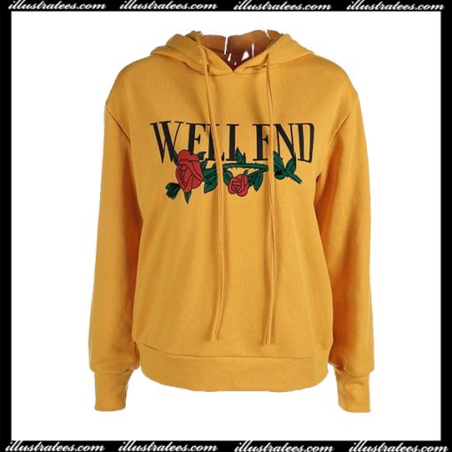 Well End With Rose Yellow Hoodie