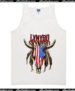 Cow Skull American Flag Lynyrd Skynyrd Tank Top