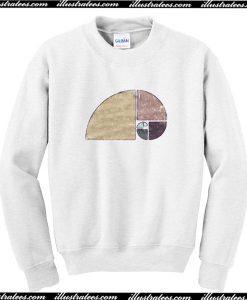 Distressed Geometric Fibonacci Spiral Sweatshirt