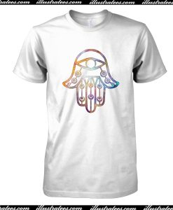 Galaxy Hamsa Namaste T-Shirt