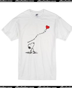 Snoopy Sometimes You Need To Let Things Go Red Heart T-Shirt