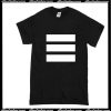 Three Horizontal White Lines T-Shirt