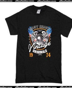 Vintage Slogan East Coast 1974 T-Shirt