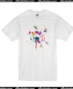 Dragonfly And Flower T-Shirt