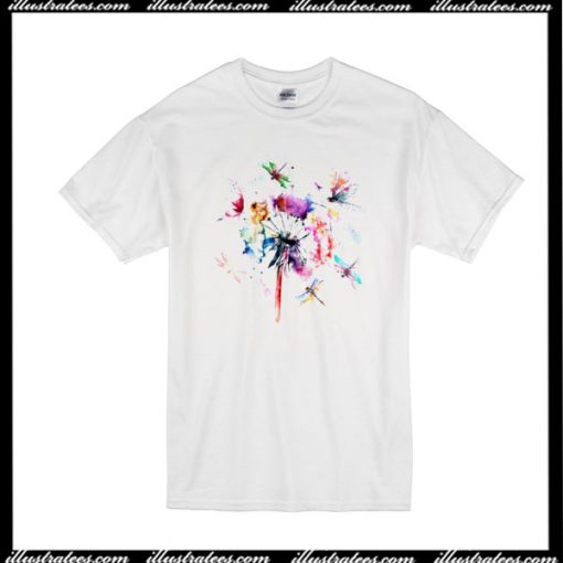 Dragonfly And Flower T-Shirt