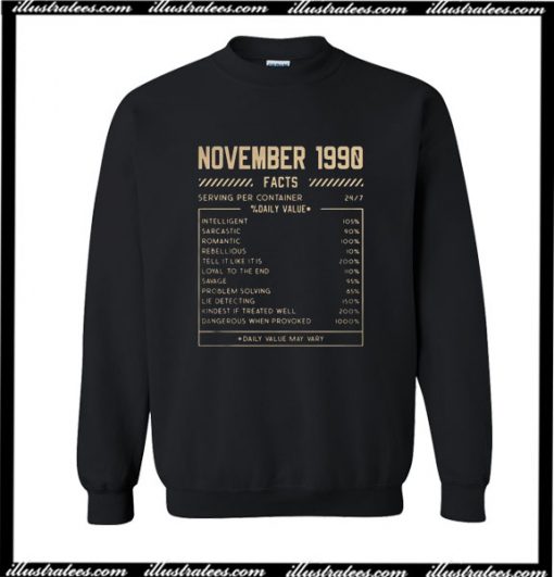 November 1990 Facts Sweatshirt