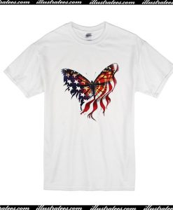 Butterfly American Flag T-Shirt