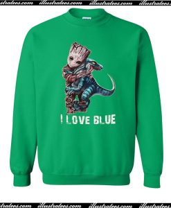 Groot Hug Love Blue Sweatshirt