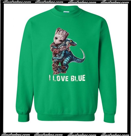 Groot Hug Love Blue Sweatshirt