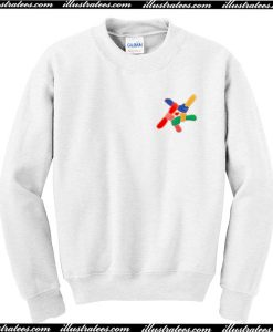 Holding Hands Rainbow Sweatshirt